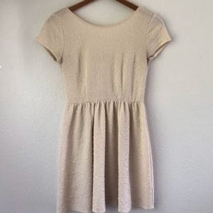 Short sleeve fit and flare dress
